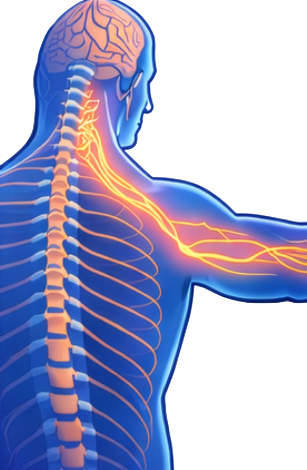 Nerve pain and neuropathy illustration