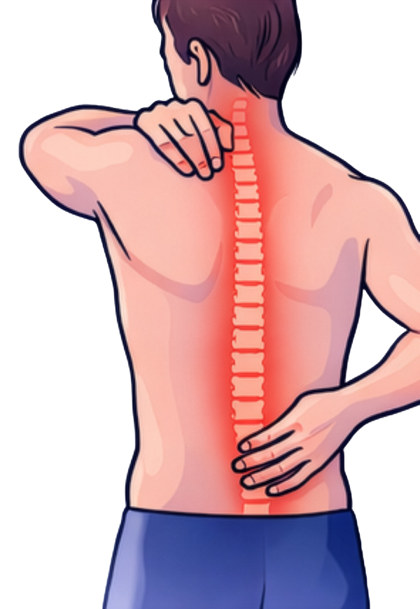 Spine and back pain illustration